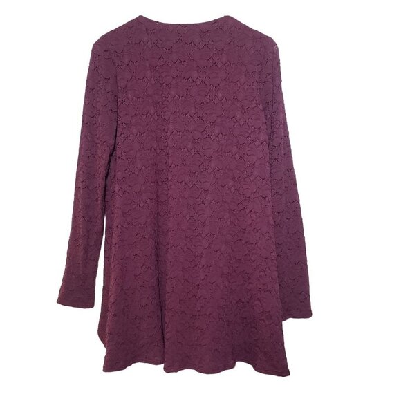 Show Me Your Mumu Tyler Tunic Crochet Lace Purple Long Sleeve Womens Medium - Picture 6 of 8